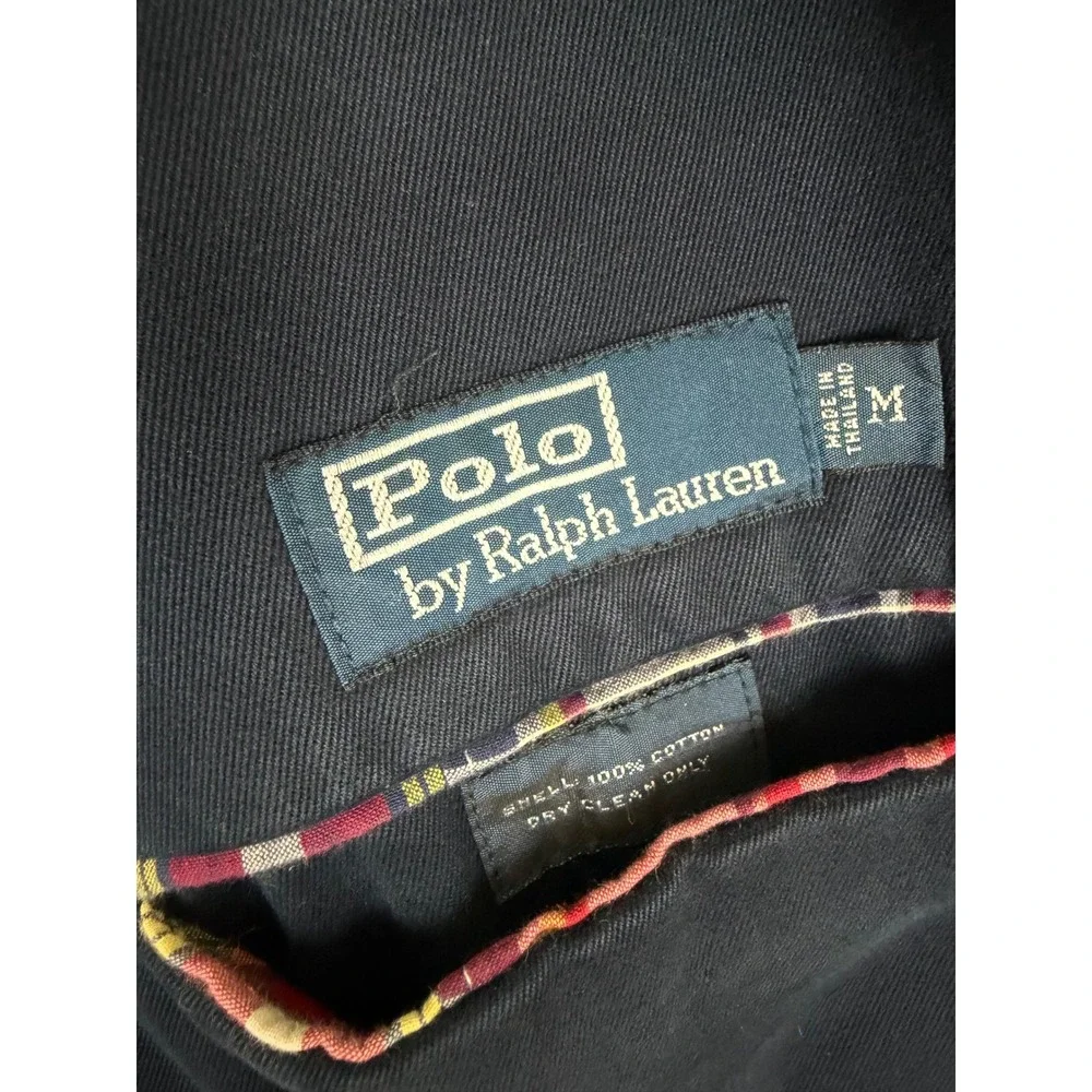 Polo Ralph Lauren Vintage Navy Blue Cotton Twill 3-Button Blazer Sport Coat M